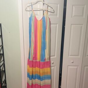 Flying Tomato Multicolor Striped Maxi Dress